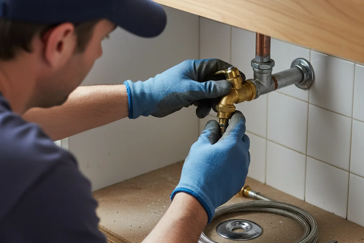 Shutoff valve and fitting work during Faucet and Fixture Repair in Orrville